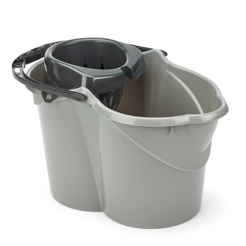 Standard Socket Mop Bucket and Sieve - 15 ltr, Grey