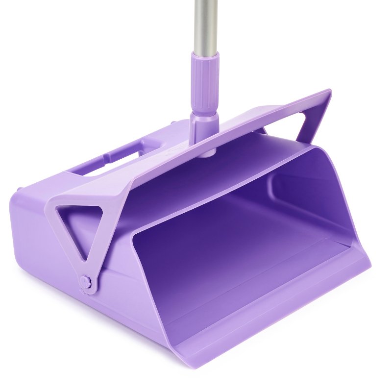 Foodgrade lobby pan - heavy duty, c/w. 800mm handle, 310mm wide, Purple