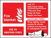 Fire blanket identification