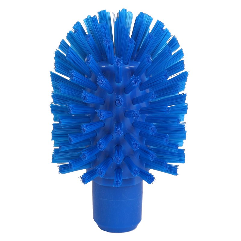 Tube brush (for threaded handle) - medium/stiff PBT bristle, 90mmØ ,blue
