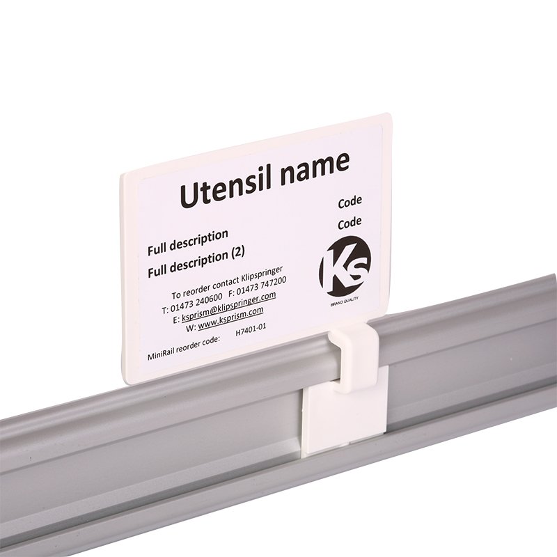 Miniboard - For Wall Rail, Printed, White