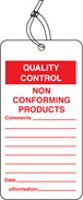 QC tag non conforming product pk of 10