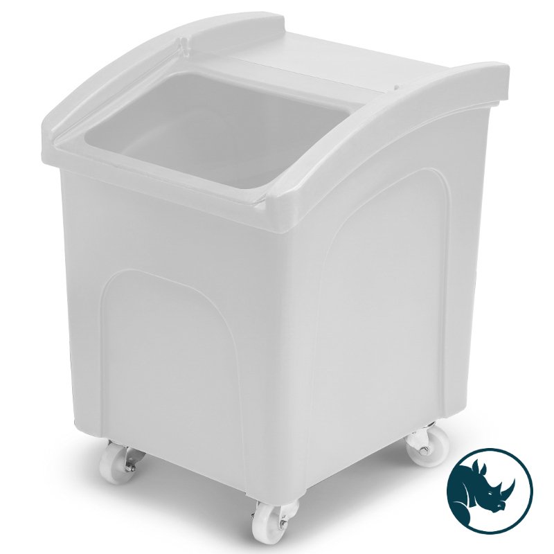 Ingredient dispensing truck - 140 ltr, clear polycarbonate dispensing lid, white