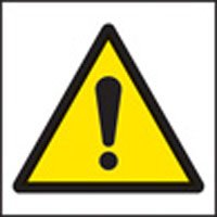 100 S/A labels 50x50mm warning exclamation