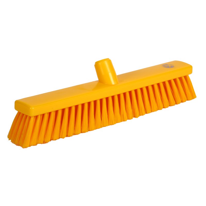 Sweeper - resin set, soft/medium PBT bristle, 400mm, yellow