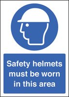 Safety helmet must be worn - A4 sav