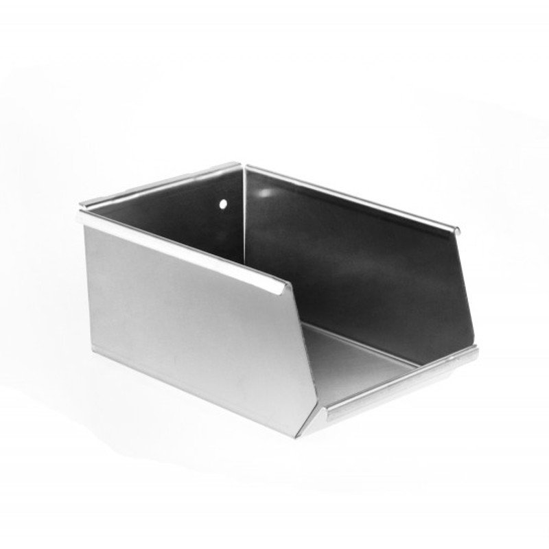 Stainless Steel Storage Bin; with hanging lip