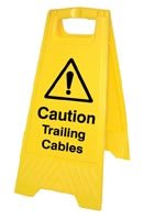 Caution trailing cables (free-standing floor sign)