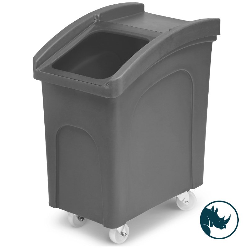 Ingredient dispensing truck - 90 ltr, clear polycarbonate dispensing lid, grey