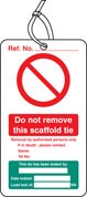 Scaffold Tie Test double sided safety tags (pack of 10)