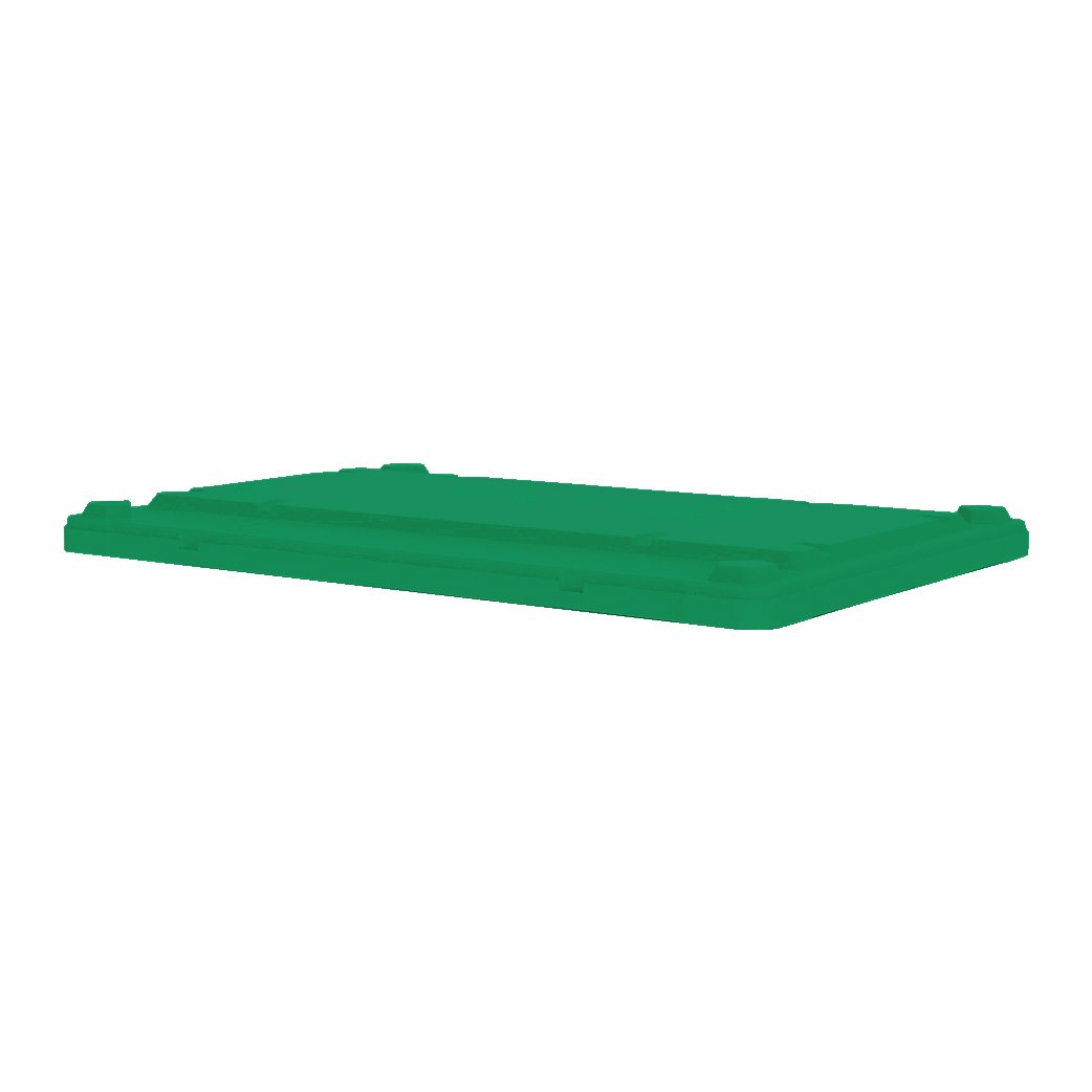 Box Pallet Lid - to fit 500ltr, HDPE, Green, 1200x800mm