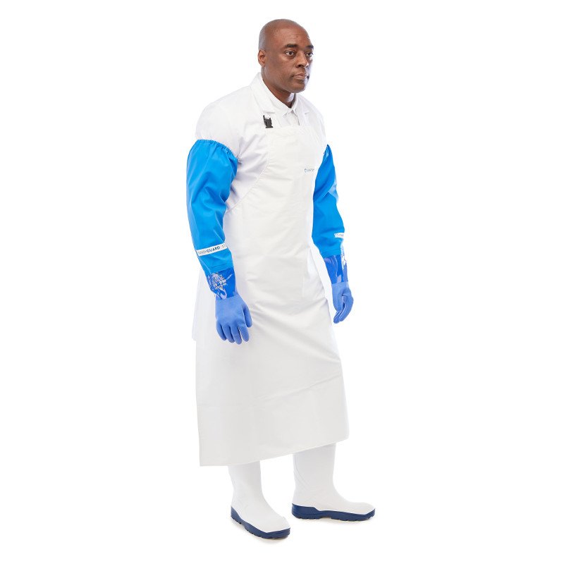 Washguard Chemical Resistant Gauntlets x1 Pair, XL (Size 10), Blue