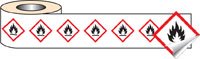 250 S/A labels 50x50mm GHS Label - Flammable