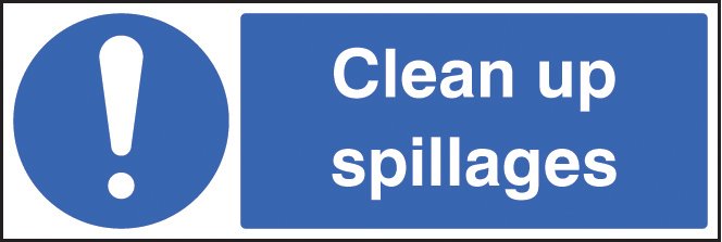 Clean up spillages