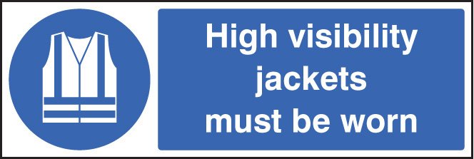 High visibility jackets must be worn