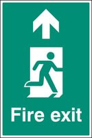 Fire exit up floor graphic 400x600mm