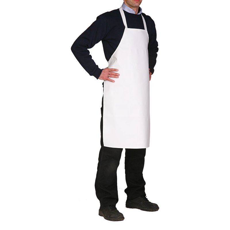 Bib Apron  - Pvc, Medium, White