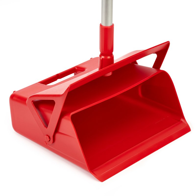 Foodgrade lobby pan - heavy duty, c/w. 800mm handle, 310mm wide, Red