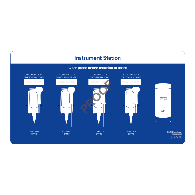 Instrument station for 4x instruments & 1x wipes