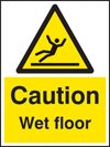 Caution wet floor