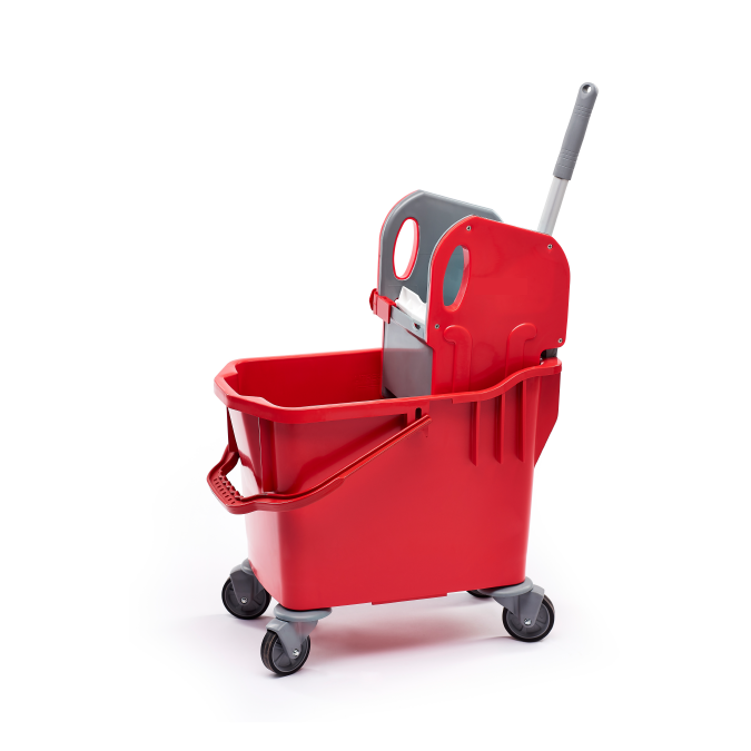 Kentucky mop bucket and wringer - 25 ltr, red