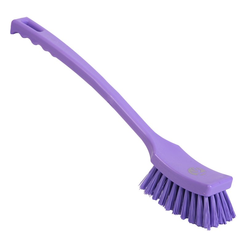 Long utility brush - stiff PBT bristle, 410mm, purple
