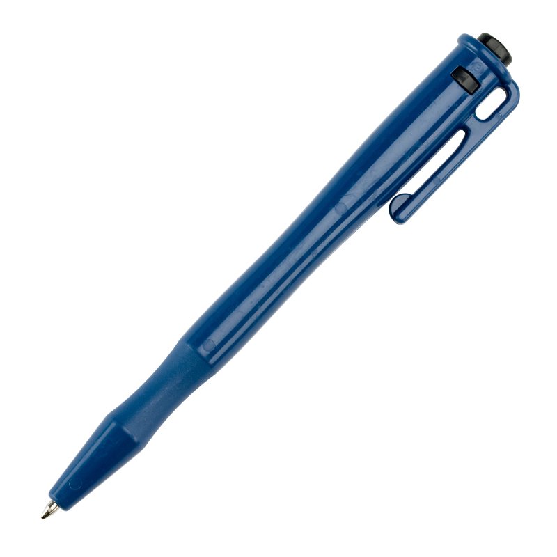 Detectable Non-retractable "Stick" Pen - c/w Pocket Clip and Lanyard Loop