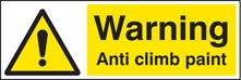 Warning anti climb paint