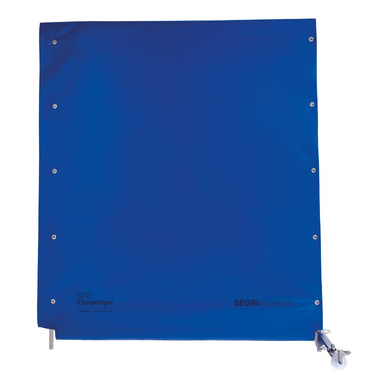 SegriScreen [MK II]; Additional Screen Section (to extend Master Screen Section), extended height, 1800x2250mm, wheeled, blue