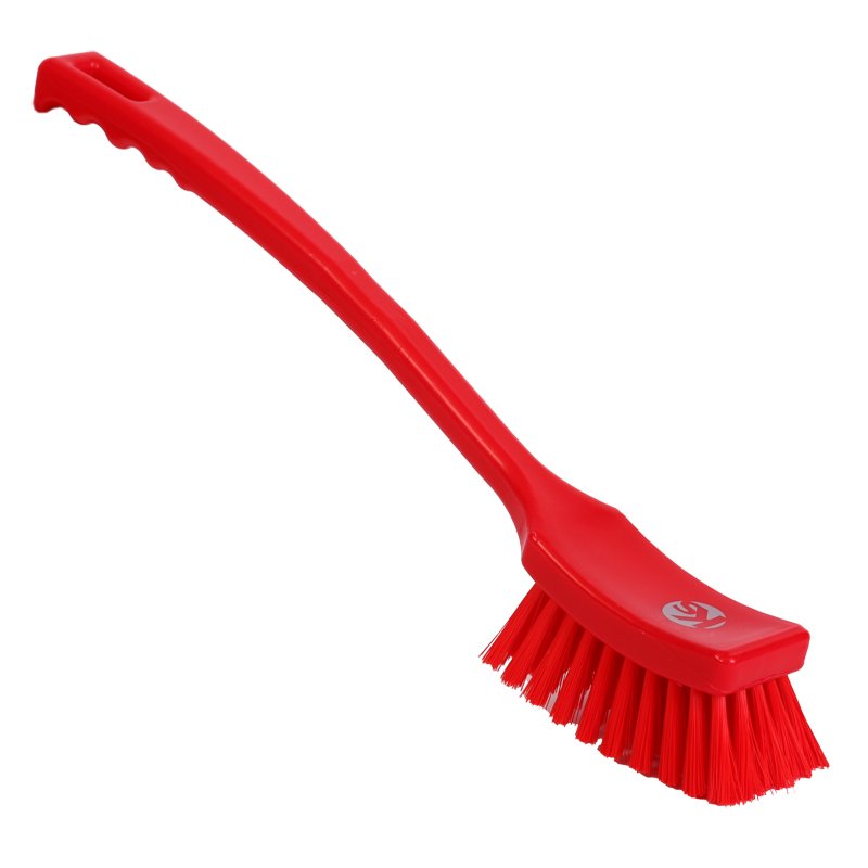 Long Utility Brush - Stiff PBT Bristle, 410mm, Red