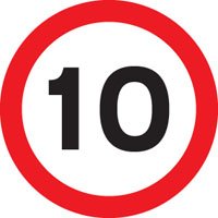 10 mph Class R2 Permanent 600mm Dia (3mm aluminium composite)