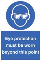 Eye protection must be worn floor graphic 400x600mm