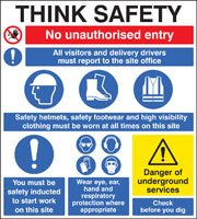 Site safety board 900x1000mm