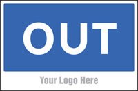Out, site saver sign 600x400mm