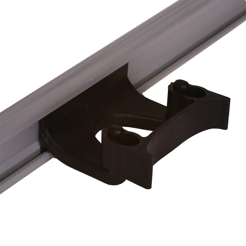Holder - For Wall Rail, Band Type 28/38∅mm, Black