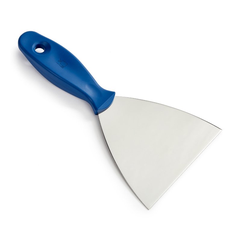 Detectable Spatula - Stiff Stainless Steel Blade, 120mm, Blue