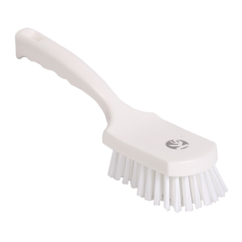 Churn brush - resin set, medium/stiff PBT bristle, 275mm, white