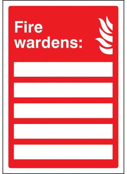 Fire wardens (space for 5 people)