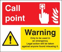 Fire alarm warning only to be operated in emergency