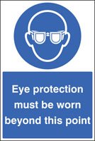 Eye protection must be worn floor graphic 400x600mm