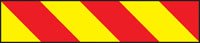Vehicle hazard panel 700 x 140mm reflective magnetic