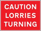 Caution lorries turning