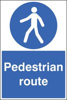 Pedestrian route floor graphic 400x600mm