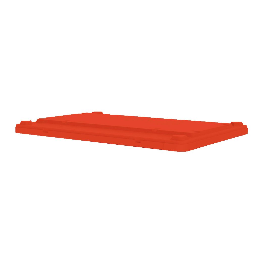 Box Pallet Lid - to fit 500ltr, HDPE, Red, 1200x800mm