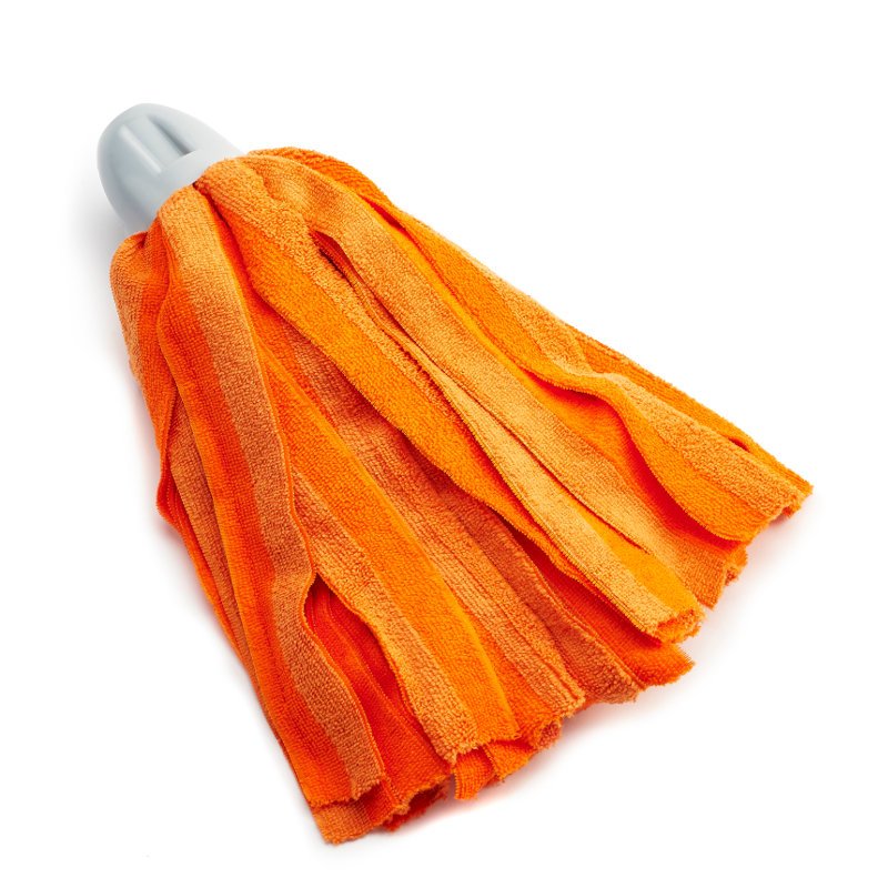 Premium microfibre full colour socket mop, 195g, orange