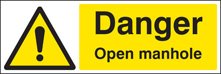 Danger open manhole