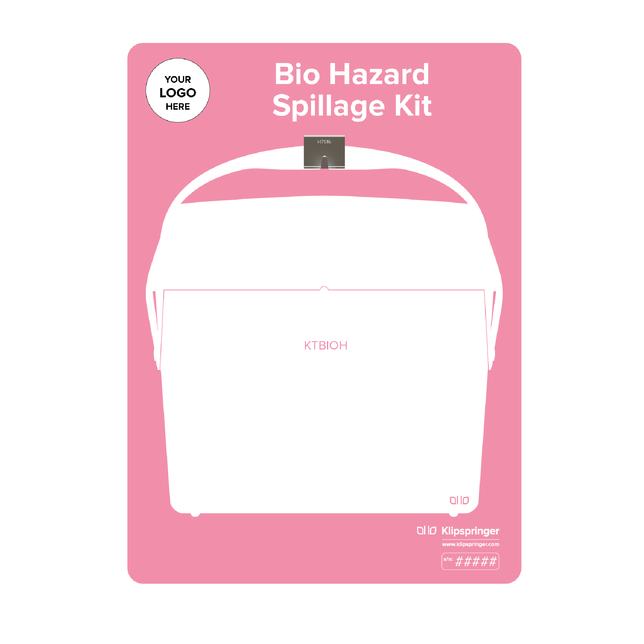 Bio Hazard Spillage Kit Shadow Board, Pink
