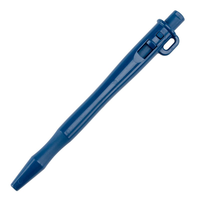Detectable pen - retractable, with lanyard loop, blue ink, x25