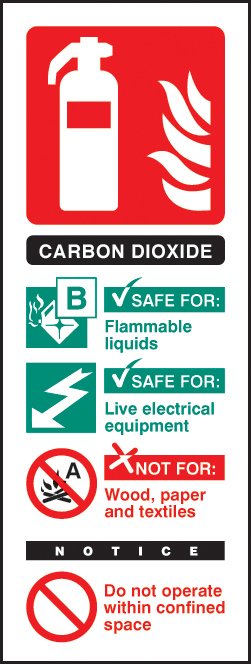 Co2 identification 75x200mm adhesive backed