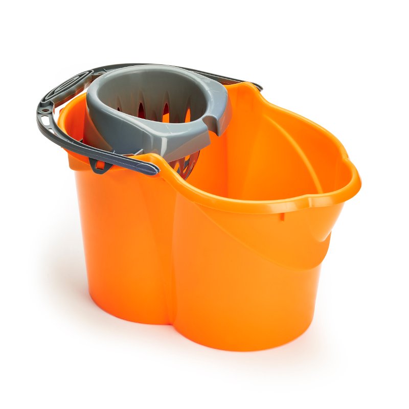 Standard Socket Mop Bucket and Sieve - 15 ltr, Orange